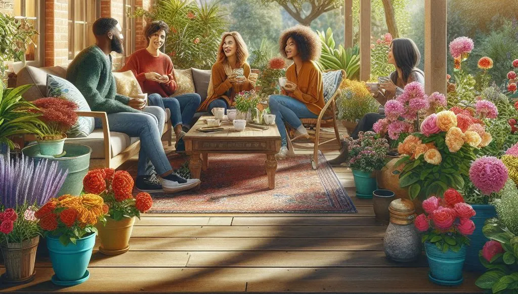 ガーデニング ウッドデッキ